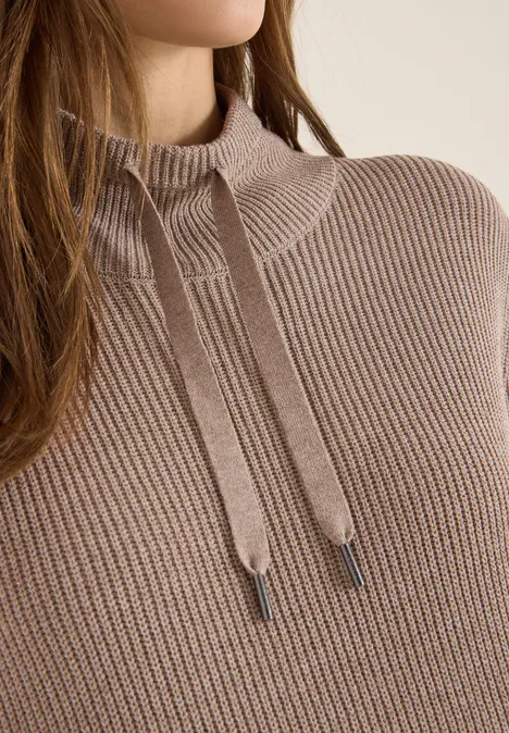 Cosy Rippstruktur Kleid taupe melange Cosy Rippstruktur Kleid taupe melange