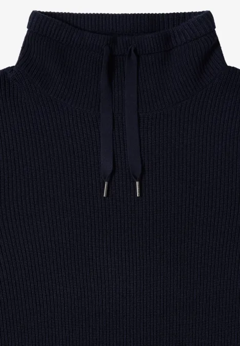 Cosy geribde jurk urban dark blue Cosy geribde jurk urban dark blue