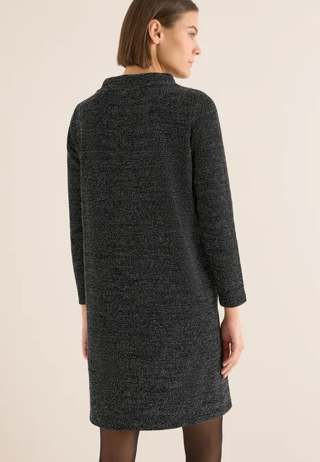 Salt and Pepper Look Kleid Black