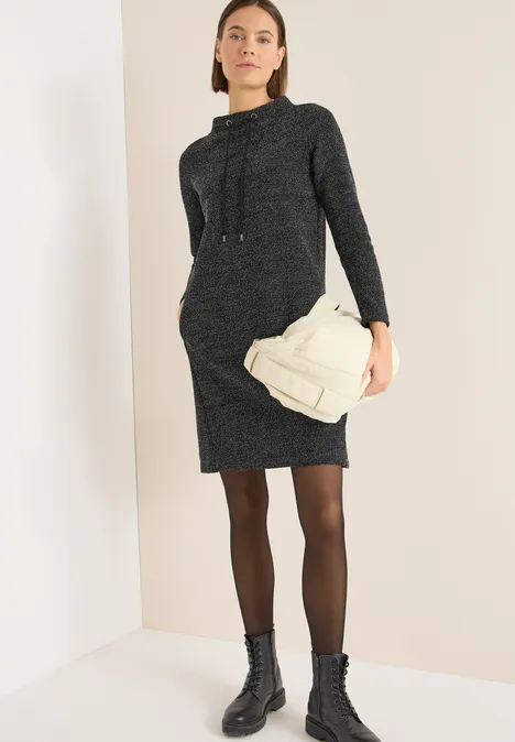 Salt and Pepper Look Kleid Black