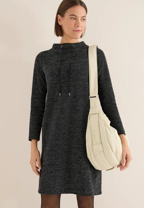 Salt and Pepper Look Kleid Black