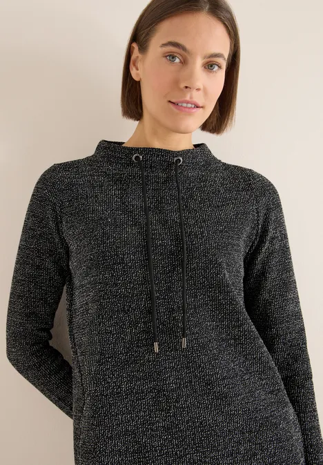 Salt and Pepper Look Kleid Black