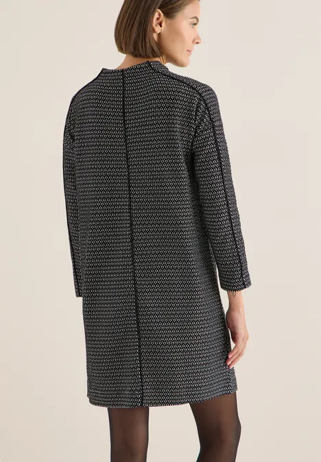 Two Tone Strukturkleid Black Two Tone Strukturkleid Black