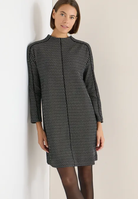 Two Tone Strukturkleid Black Two Tone Strukturkleid Black