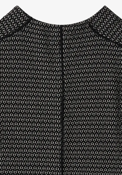 Two Tone Strukturkleid Black Two Tone Strukturkleid Black
