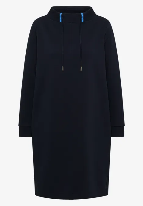 Kleid in Unifarbe universal blue