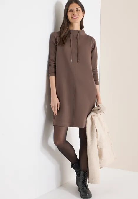 Kleid in Unifarbe urban taupe