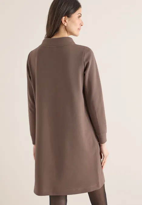 Kleid in Unifarbe urban taupe