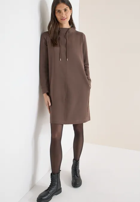 Kleid in Unifarbe urban taupe