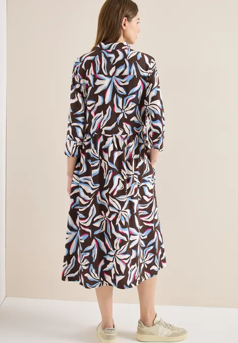 Robe à motifs floraux macchiato brown