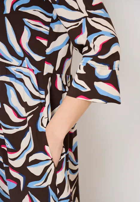 Robe à motifs floraux macchiato brown