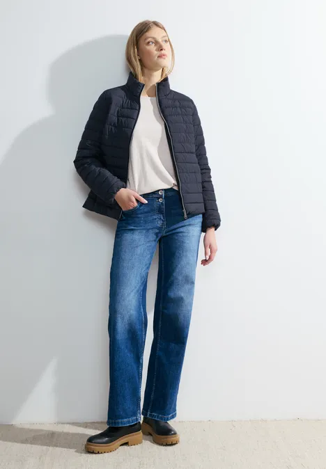 Gewatteerd basic jasje deep blue