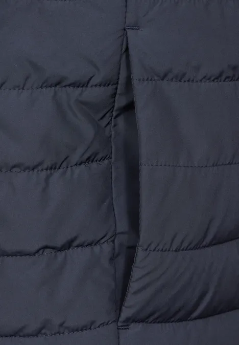 Gewatteerd basic jasje deep blue