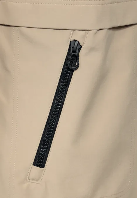 Kurze Trenchcoat creamy almond beige
