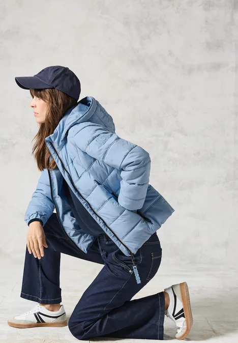 Gefütterte Jacke crystal blue