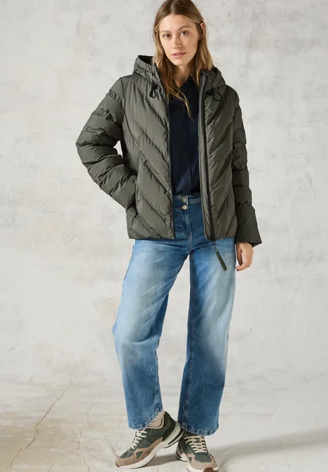 Gefütterte Jacke golden khaki