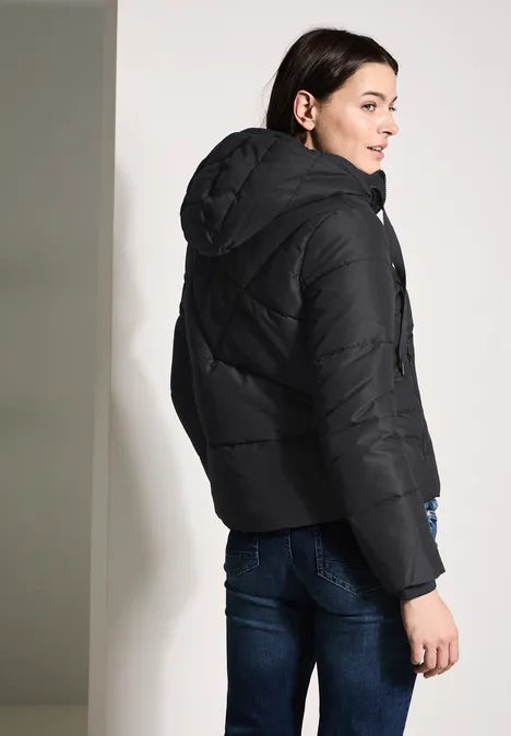 Gefütterte Steppjacke Black