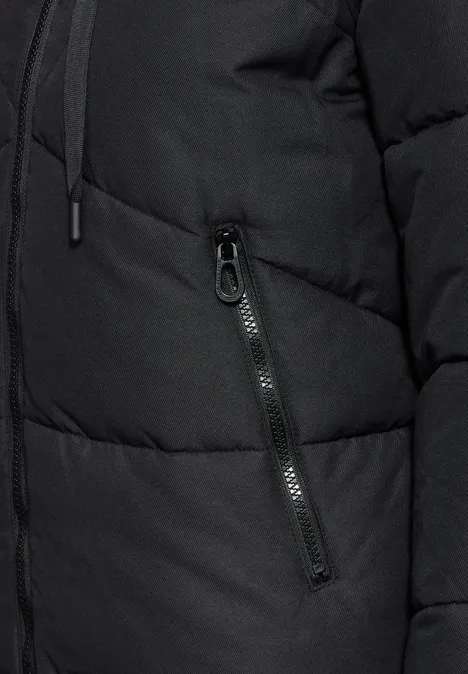 Gefütterte Steppjacke Black