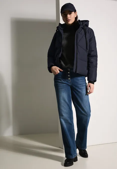 Gefütterte Steppjacke dark navy blue