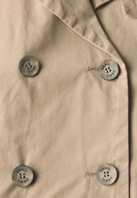 Kurze Trenchcoat light toffee