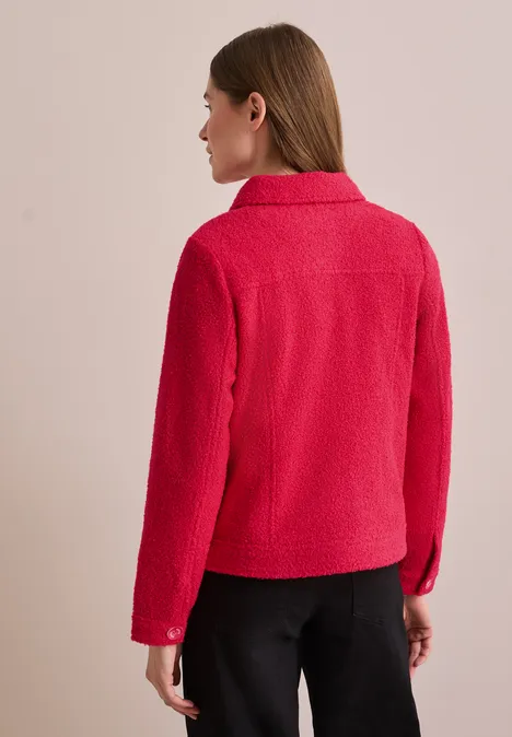Jacke in Woll-Optik granita red