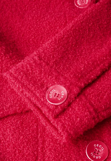 Jacke in Woll-Optik granita red