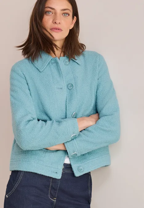 Jacke in Woll-Optik strong mint