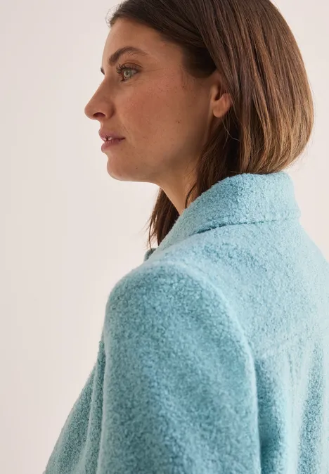 Jacke in Woll-Optik strong mint
