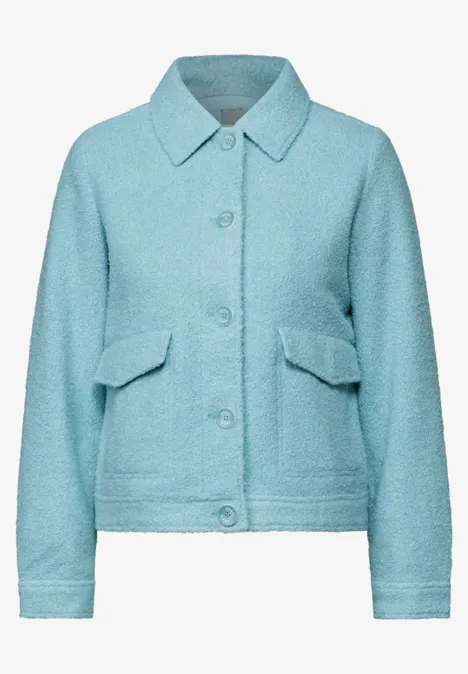 Jacke in Woll-Optik strong mint