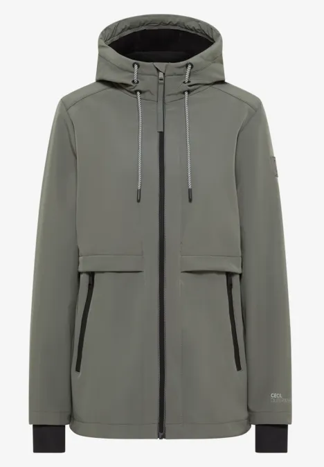 Midi Softshell Jacke pastel olive