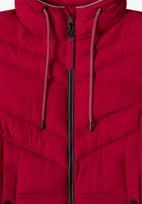 Steppjacke mit Kapuze beaujolais red