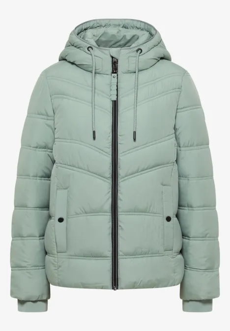 Steppjacke mit Kapuze smoke salvia
