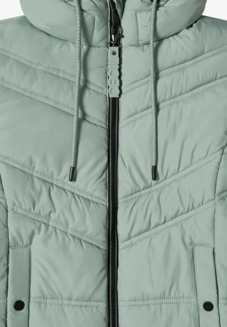 Steppjacke mit Kapuze smoke salvia