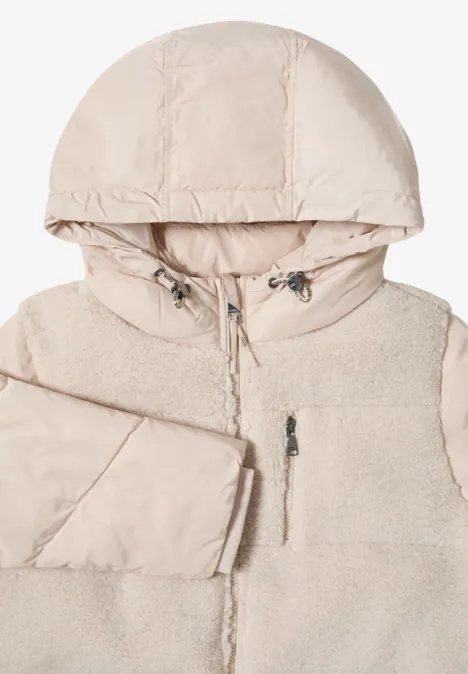 Teddy Jacke mit Strukturmix teddy vanilla white