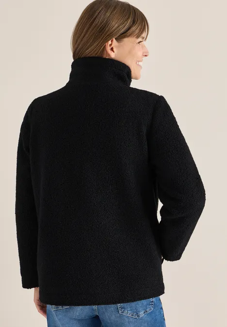 Kuschelige Jacke mit Details Black