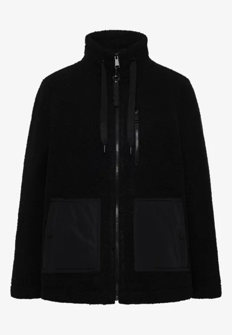 Kuschelige Jacke mit Details Black