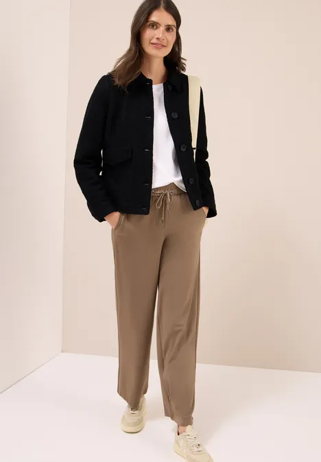 Veste en aspect laine Black
