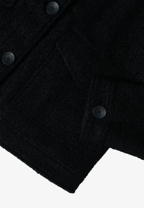 Jacke in Wolloptik Black