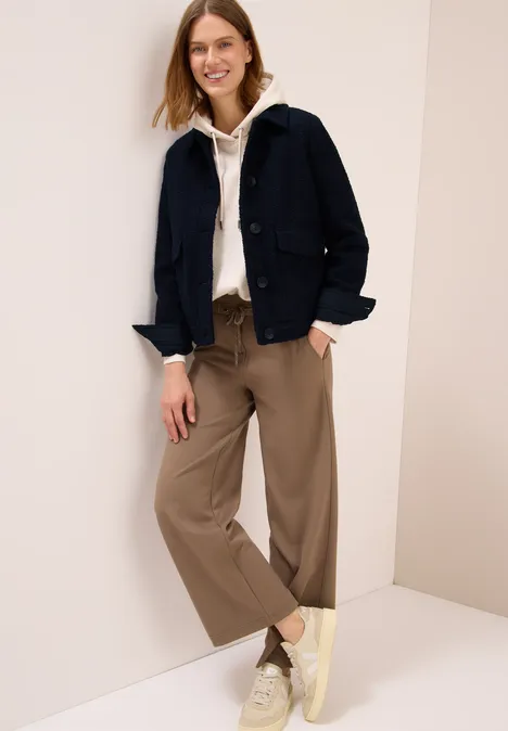 Jacke in Wolloptik dark navy blue
