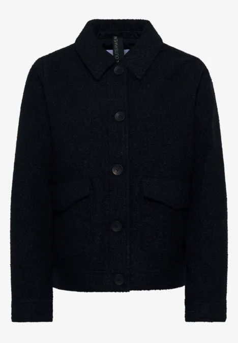 Jacke in Wolloptik dark navy blue