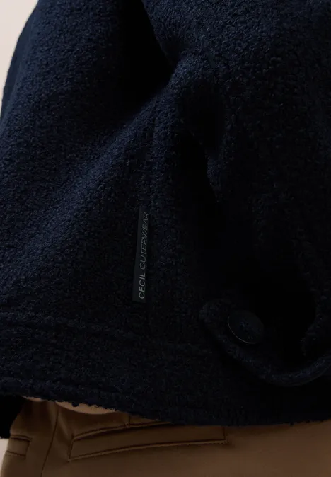 Jacke in Wolloptik dark navy blue