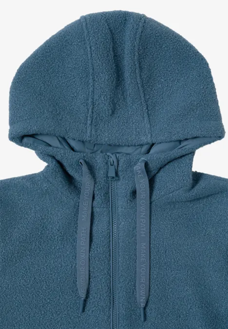 Kurze Wolloptik-Jacke moonstone blue