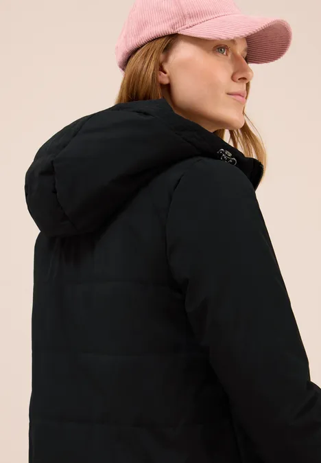 Gefütterte Jacke Black