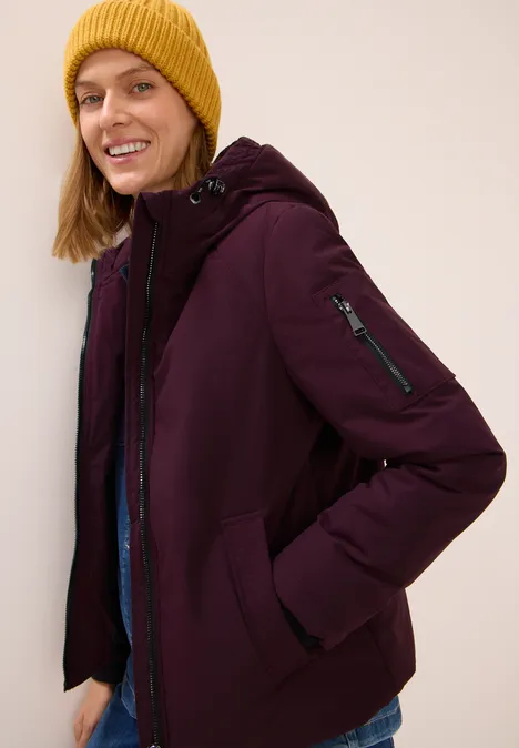 Veste doublée dark plum