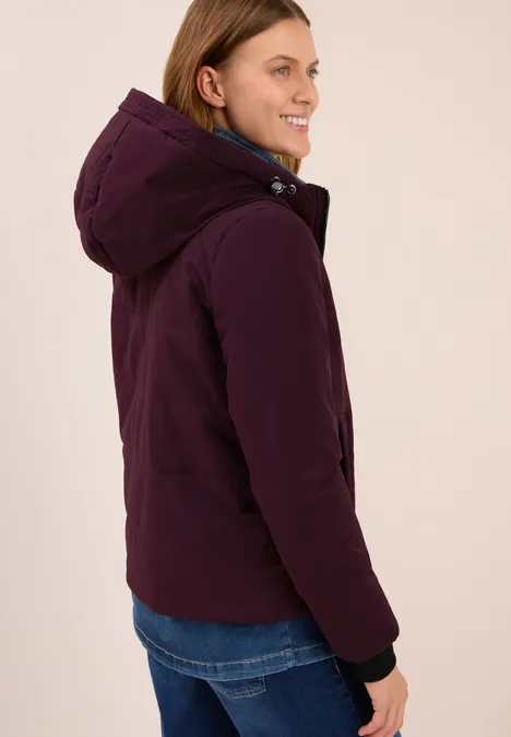 Gefütterte Jacke dark plum