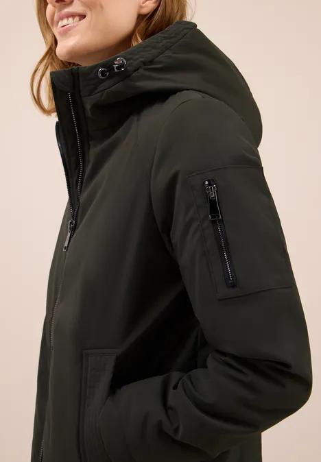 Gefütterte Jacke olive wood