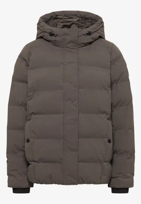 Sportive Jacke mit Kapuze mushroom taupe