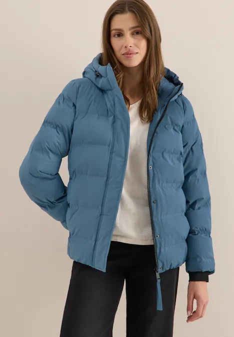 Sportive Jacke mit Kapuze moonstone blue