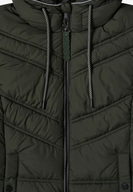 Gefütterte Jacke olive wood