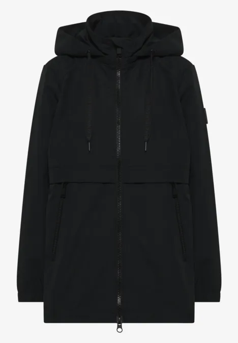 Kurze Trench Jacke Black